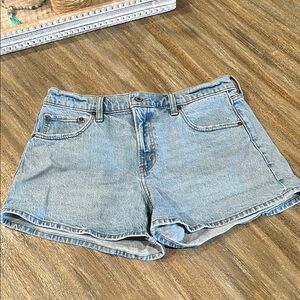 The A-Line Short - Mid Rise Denim Shorts